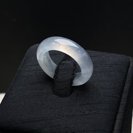 天然緬甸翡翠A玉冰種算盤子指環17號港度 Burmese Jadeite Jade Icy Yellow Ring HK Size 15 US Size 7.75