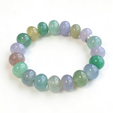 翡翠A玉多寶鼓珠手鍊Burmese Jadeite Jade Drum Bead Bracelet
